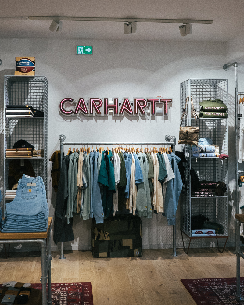 Photo corner CARHARTT du nouveau magasain Impact prenium